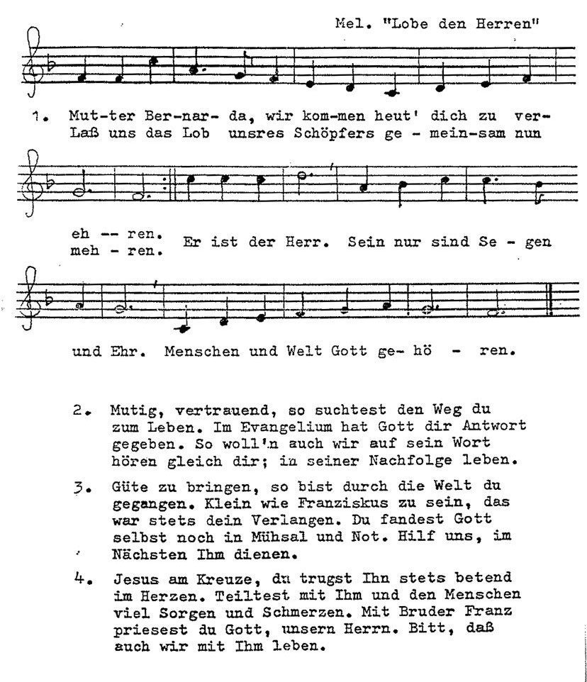 Mutter Bernarda Lied
