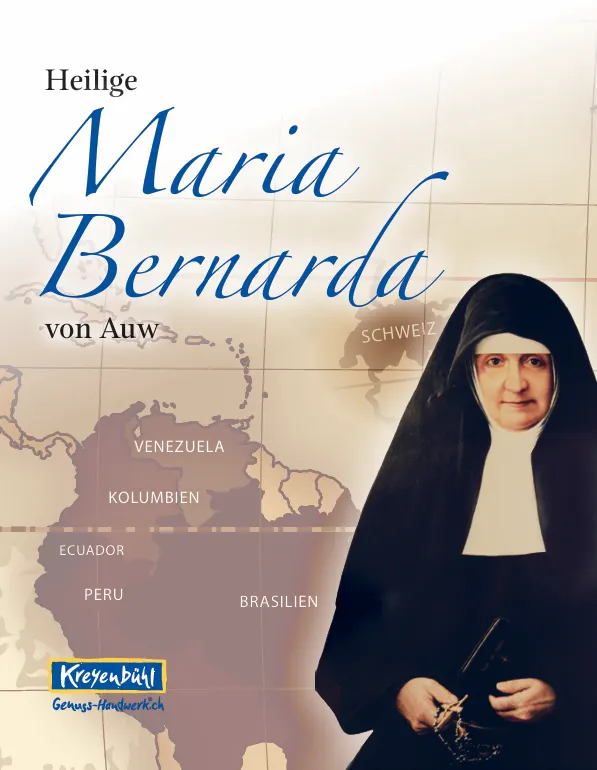 Banderole der Pralines zu Ehren der Heiligen Maria Bernarda